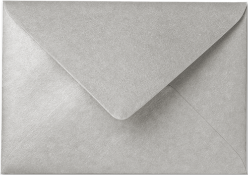 Umschlag Rustic Metallic 11 x 15,6 cm Silver