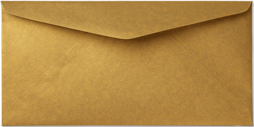 Umschlag Rustic Metallic 11 x 22 cm Gold
