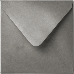 Umschlag Rustic Metallic 14 x 14 cm Titanium