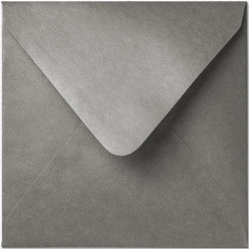Umschlag Rustic Metallic 14 x 14 cm Titanium