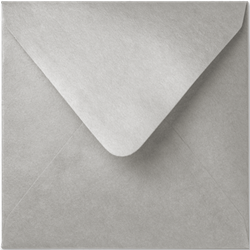 Umschlag Rustic Metallic 14 x 14 cm Silver