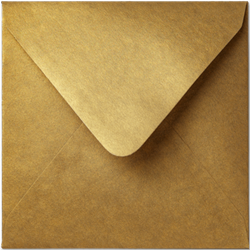 Umschlag Rustic Metallic 14 x 14 cm Gold