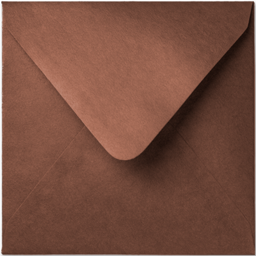 Umschlag Rustic Metallic 16 x 16 cm Copper