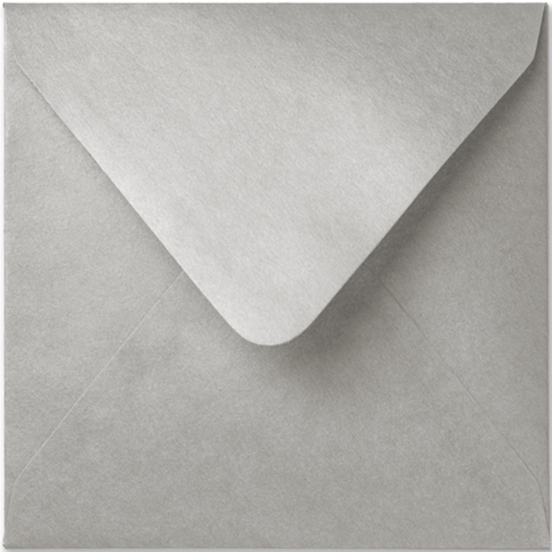 Umschlag Rustic Metallic 16 x 16 cm Silver