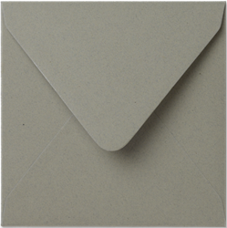 Umschlag Fabric 14 x 14 cm Cotton Grey