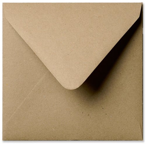 Umschlag Kraft 14 x 14 cm Naturbraun