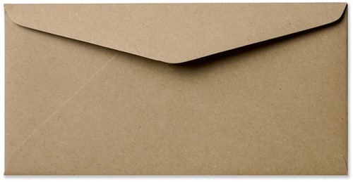 Umschlag Kraft 11 x 22 cm Naturbraun