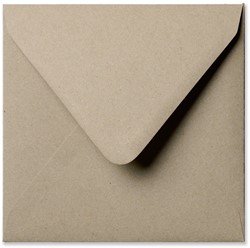 Umschlag Kraft 14 x 14 cm Naturgrau