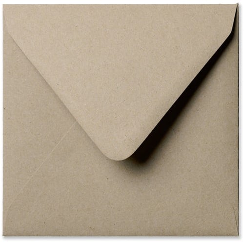 Umschlag Kraft 14 x 14 cm Naturgrau