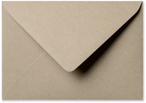 Umschlag Kraft 12,5 x 17,6 cm Naturgrau