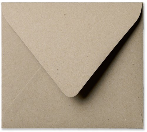 Umschlag Kraft 12,5 x 14 cm Naturgrau