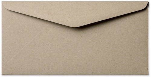 Umschlag Kraft 11 x 22 cm Naturgrau