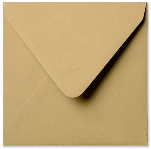 Umschlag Kraft 16 x 16 cm Hellbraun