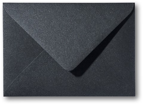 Umschlag Metallic 12 x 18 cm Black