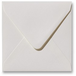Umschlag Fiore 14 x 14 cm Gebrochenes Weiß