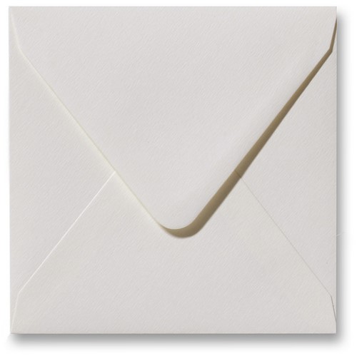 Umschlag Fiore 16 x 16 cm Gebrochenes Weiß