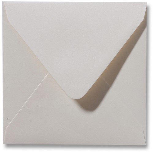 Umschlag Metallic 16 x 16 cm Ivory