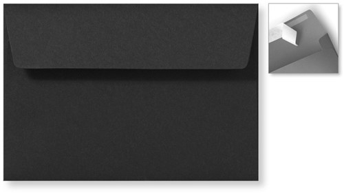 Umschlag Specials 12,6 x 18 cm Striplock/Haftklebend  Schwarz