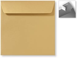 Umschlag Specials 16 x 16 cm Striplock/Haftklebend  Metallic Gold Rush