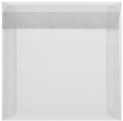 Umschlag transparent 17 x 17 cm Striplock/Haftklebend  Weiß