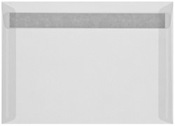 Umschlag transparent 11,4 x 16,2 cm Striplock/Haftklebend  Weiß