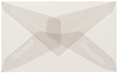 Umschlag transparent 6,2 x 9,8 cm Weiß