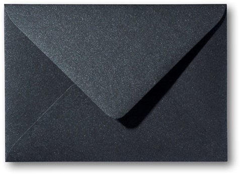 Umschlag Metallic 12,5 x 17,6 cm Black