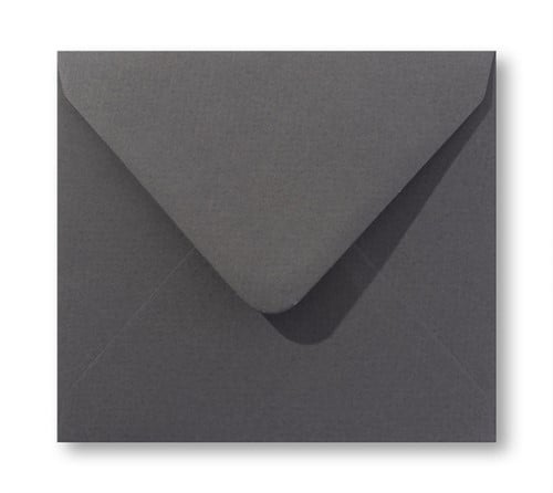 Umschlag Vintage 12,5 x 14 cm AnthrazitGrau