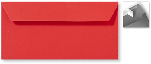 Umschlag Specials 11 x 22 cm Striplock/Haftklebend  Korallenrot