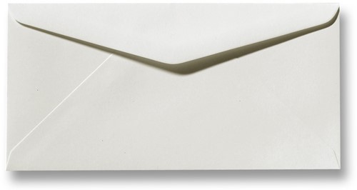 Umschlag Fiore 11 x 22 cm Gebrochenes Weiß
