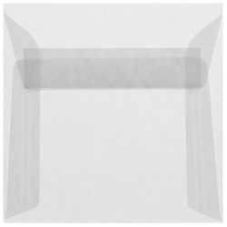 Umschlag transparent 22 x 22 cm Striplock/Haftklebend  Weiß