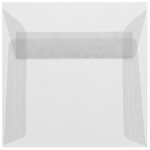 Umschlag transparent 22 x 22 cm Striplock/Haftklebend  Weiß