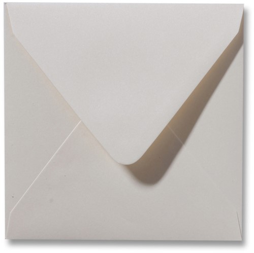 Umschlag Metallic 12,5 x 14 cm Ivory