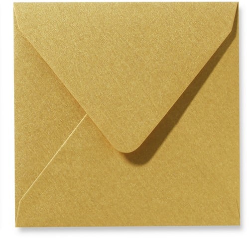 Umschlag Metallic 12,5 x 14 cm Gold