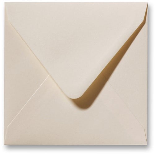 Umschlag Fiore 12,5 x 14 cm Creme