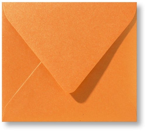 Umschlag Metallic 12,5 x 14 cm Orange
