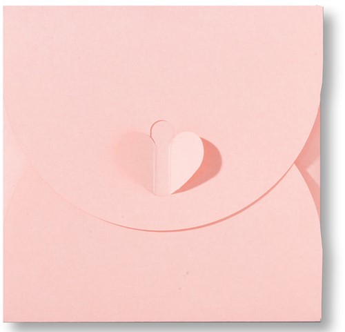 Geschenkumschlag 13 x 13 cm Lachs rosa