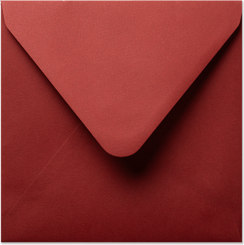 Umschlag Vintage 14 x 14 cm Bordeaux