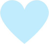 Aufkleber Herz babyblau