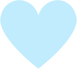 Aufkleber Herz babyblau