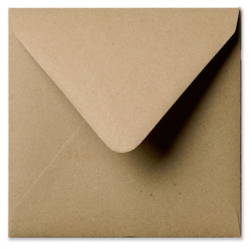 Envelop Kraft 15 x 15 cm natuurbruin