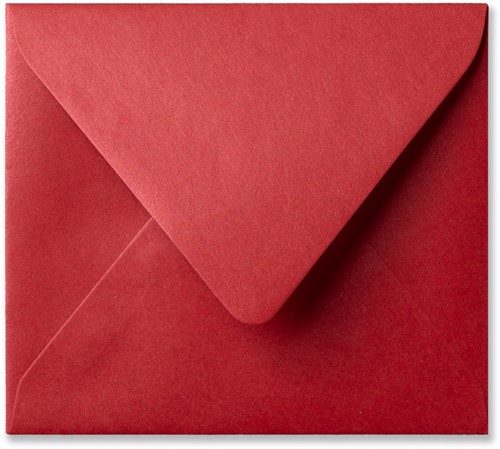 Umschlag Metallic 12,5 x 14 cm Rosso