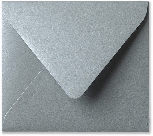 Umschlag Metallic 12,5 x 14 cm Silver Pearl
