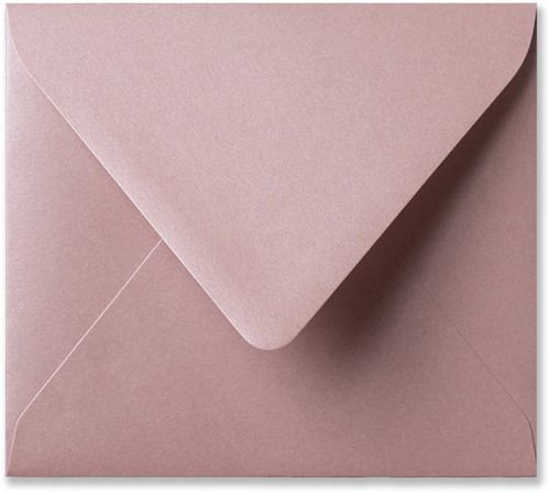 Umschlag Metallic 12,5 x 14 cm Rose