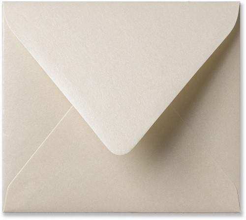 Umschlag Metallic 12,5 x 14 cm Cream