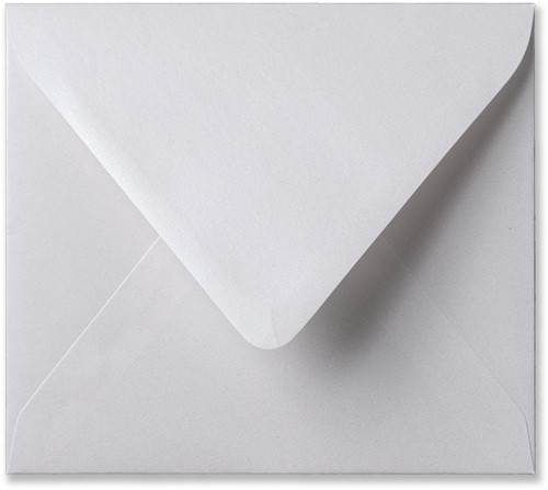 Umschlag Metallic 12,5 x 14 cm Extra White