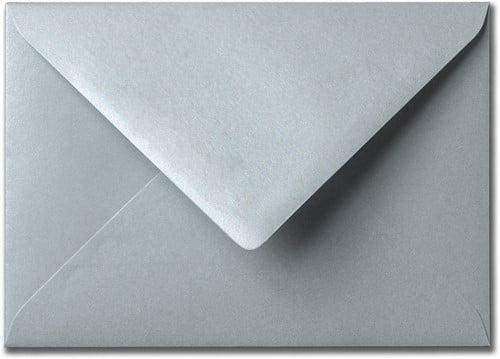 Umschlag Metallic 12 x 18 cm Silver Pearl