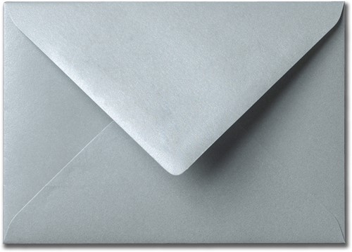 Umschlag Metallic 12,5 x 17,6 cm Silver Pearl