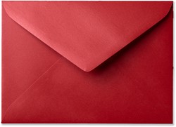 Umschlag Metallic 15,6 x 22 cm Rosso