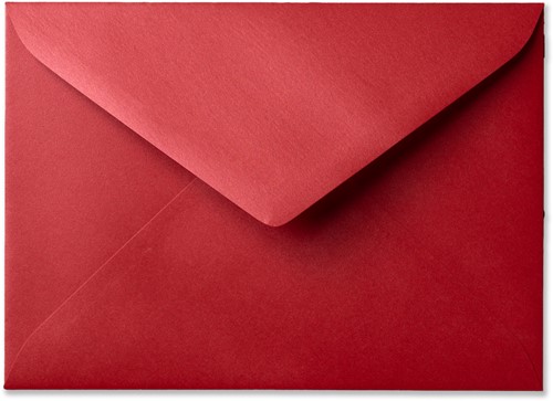 Umschlag Metallic 15,6 x 22 cm Rosso
